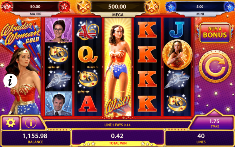 Wonder woman gold slot machine